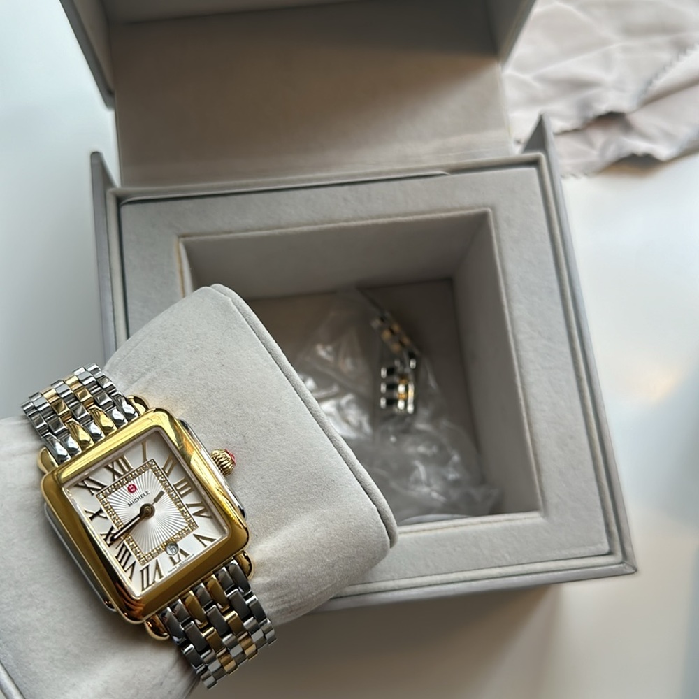 Deco Madison Two-Tone 18K Gold Diamond Dial Watch
